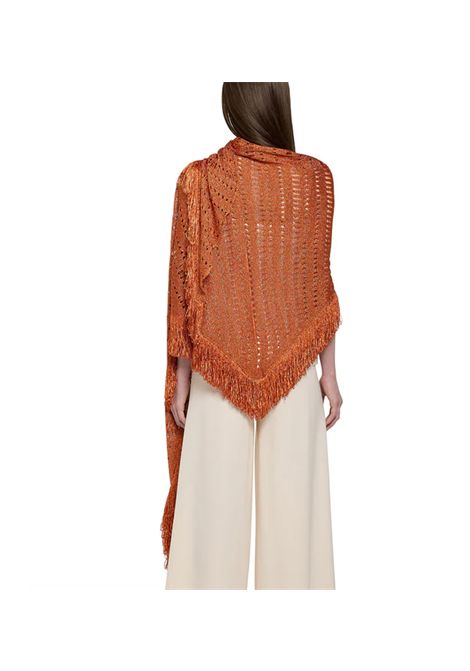 Scialle Simona Corsellini donna SLO0401 Arancione traforato lurex frange SIMONA CORSELLINI | Scialle | SLO04010716